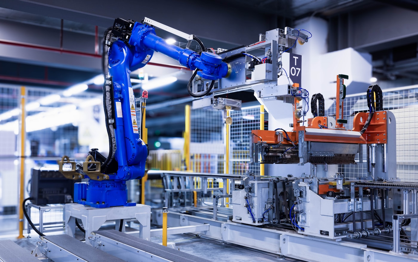 Robotic automation cell on an industrial production line, a sector Maseer recruits and trains for
